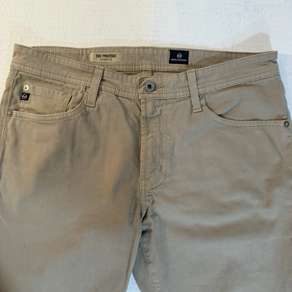 Men's Pants 31x34 AG Adriano Goldschmied The Protege Beige Casual Stretch Blend‎